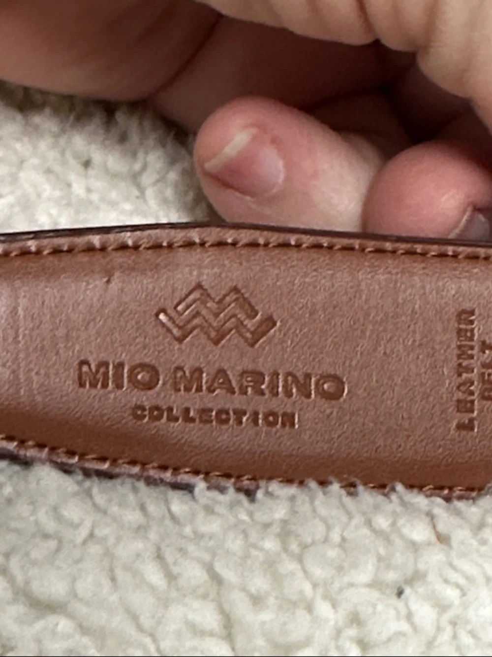 Mio Marino Collection  Size 36 Men’s Leather Belt, Beautiful Shiny Buckle EUC!